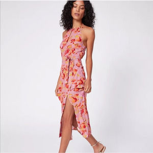 PAIGE | NWOT Pink Foxglove Ambrosia Fruit Jade Halter Dress Size XL